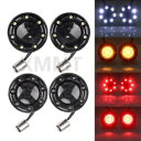 4 個オートバイアンバー/ホワイト & レッド LED ターンシグナルライトキットハーレーソフテイル用 4Pcs Motorcycle Amber/White&Red LED Turn Signal Light Kit For Harley Softail(2)