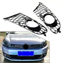 ハニカムフロントロアバンパーメッシュフォグライトグリル VW ゴルフ 6 Mk6 ジェッタ 09-14 Honeycomb Front Lower Bumper...