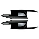 フロントサイドコーナースプリッタースポイラー BMW 5 シリーズ F10 F11 M5 2011-2017 Front Side Corner Splitte...
