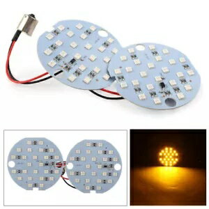 ペア アンバー LED パネル ライト ターンシグナル ハイライト ハーレーダビッドソン 1156 BA15d 用 Pair Amber LED Panel Light Turn Signals Highlight for Harley-Davidson 1156 BA15d