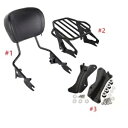ブラック シーシーバー バックレス/荷物ラック/ドッキング キット ハーレー ツーリング 14 以降に適合 Black Sissy Bar Backres/ Luggage Rack/Docking Kit Fit For Harley Touring 14-up