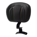 フロントドライバーライダーバックレストパッドハーレーツーリンググライド09-23ブラック+オレンジに適合 Front Driver Rider Backrest Pad Fit For Harley Touring Glide 09-23 Black+Orange