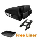 マットブラックみじん切りトランクバックレストラック ハーレーツアーパックツーリング14-23用 Matte Black Chopped Trunk Backrest Rack Fit For Harley Tour Pak Touring 14-23