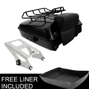 チョップド トランク ラッチ パッド 2 アップ マウント ラック ハーレー ツアー パック ツーリング 14 アップに適合 Chopped Trunk Latch Pad 2 Up Mount Rack Fit For Harley Tour Pak Touring 14-up