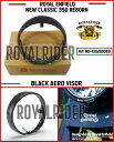 New Classic 350 Reborn用ロイヤルエンフィールド「ブラックエアロバイザー」に適合 Fits Royal Enfield