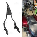 背の高い乗客用バックレスト取り外し可能シーシーバー ブラック ハーレーツーリング 2009-2024用 Tall Passenger Backrest Detachable Sissy Bar Black For Harley Touring 2009-2024