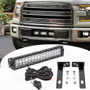 18 インチ LED ライトバー + バンパーグリルマウント + ワイヤーフィット 15-16 17 18 19 20 フォード F-150 18'' LED ...