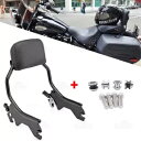ブラック シーシーバー バックレスト ドッキング付き ハーレー ソフテイル スリム FLSL スタンダード FXST用 Black Sissy Bar Backrest w/Docking For Harley Softail Slim FLSL Standard FXST