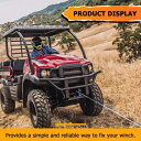 2017+ Kawasaki Mule SX ホールド ウインチ マウント ブラケット ブラック Black For 2017+ Kawasaki Mule S...