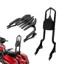 MOFUN 31インチ グロスブラック シーシーバー バックレスト 荷物ラック ハーレー ロードキング 09-24用 MOFUN 31" Gloss Black Sissy Bar Backrest Luggage Rack For Harley Road King 09-24