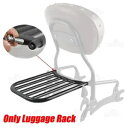 グロスブラック バックレスト シーシーバー 荷物ラック インディアン チャレンジャー/パシュート 2020+用 Gloss Black Backrest Sissy Bar Luggage Rack for Indian Challenger/Pursuit 2020+