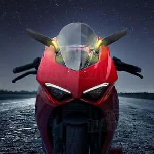 ドゥカティ 1299 パニガーレ V4 S 用ウィンドウィングリアミラー LED ターン Siganl ライト付き Wind Wing Rear Mirrors w/LED Turn Siganl Lights For Ducati 1299 Panigale V4 S