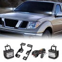 60W 4 インチ LED ポッド + 溝マウント + ワイヤー 日産フロンティア 2005-2021 、エクステラ 05-15 用 60W 4'' LED Pod + Ditch Mount +Wire for Nissan Frontier 2005-2021 , Xterra 05-15