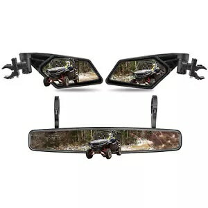 UTV リアサイドセンターミラー 2015-2024 Kawasaki Mule PRO DX/DXT/FX/FXR/FXT/MX用 UTV Rear Side Center Mirror For 2015-2024 Kawasaki Mule PRO DX/DXT/FX/FXR/FXT/MX