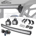 ホンダ タロン 1000X 1000R ルーフ 42 ''LED ライトバーブラケットワイヤーキット + 3'' LED ポッド For Honda Talon...