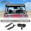 Polaris 16-up General 1000 42インチ 240W 曲面 LED コンボ ライトバー ルーフ ブラケットに適合 Fits Polaris 16-up General 1000 42
