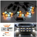 日産 タイタン XD フロンティア用 24 LED 緊急警告ハザード ストロボ ライト 8 個 8PCS 24-LED Emergency Warning Hazard Strobe Lights For Nissan Titan XD, Frontier