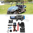 03-13 ヤマハ RHINO 450/660/700 UTV 4500lb 電動ウインチマウントコンボキット用 For 03-13 YAMAHA RHINO ...
