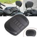 Pu レザーシーシーバーバックレストパッドハーレーツーリングエレクトラグライドロードキング 97+ PU Leather Sissy Bar Backrest Pad For Harley Touring Electra Glide Road King 97+(2)