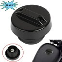 ブラックベント燃料油ガスキャップタンクカバーハーレーファットボーイスポーツスターロードキング用 Black Vented Fuel Oil Gas Cap Tank Cover For Harley Fat Boy Sportster Road King(2)
