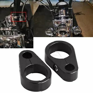 ブラック 1インチ ハンドルバー クラッチ ケーブル ブレーキ ライン クランプ ハーレー ソフテイル デラックス FLSTN用 Black 1