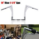 DNA 14インチ エイプ カスタムハンガー 1.25インチ ハンドルバー ハーレーダイナ FLST FX スポーツスター FXS 用 DNA 14