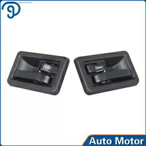 インナードアハンドル フロント左 + 右 1987-2003 2004 ジープラングラー ブラック Inner Door Handles Front Left + Right For 1987-2003 2004 Jeep Wrangler Black