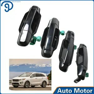 フロントリア LH RH 外装ドアハンドル黒プラスチック 4 個起亜ソレント 03-09 Front Rear LH RH Exterior Door Handle Black Plastic 4Pcs For Kia Sorento 03-09