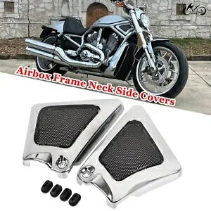 クローム エアボックス フレーム ネック サイド インテーク カバー ハーレー V ロッド アニバーサリー VRSCA 用 Chrome Airbox Frame Neck Side Intake Cover For Harley V-Rod Anniversary VRSCA