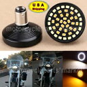 ホワイト & アンバー LED ターンシグナルライト電球ハーレーファットボーイソフテイルスリム FLS に適合 White&Amber LED Turn Signal Lights Bulbs Fit For Harley Fatboy Softail Slim FLS