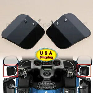 ブラック ABS サイドウィンドウィングディフレクターミラーガードヤマハホンダゴールドウィング 1800 Black ABS Side Wind Wing Deflector Mirror Guard for Yamaha Honda Goldwing 1800