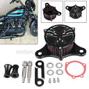 ブラックエアクリーナーレッドインテークフィルターキットハーレーロードキンググライドダイナソフテイル用 Black Air Cleaner Red Intake Filter Kit For Harley Road King Glide Dyna Softail(2)