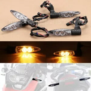 モーターフロント&リアアンバーLEDターンシグナルインジケーターライトBMW K1600GTL R1200R用 Motor Front & Rear Amber LED Turn Signal Indicator Light For BMW K1600GTL R1200R