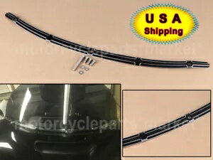 ストリート トライ グライド ウルトラ リミテッド FLHTK FLHTKL 用 ブラック レイズド フロントガラス トリム Black Raised Windshield Trim For Street Tri Glide Ultra Limited FLHTK FLHTKL