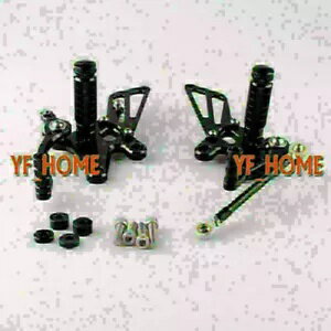 Kawasaki Ninja 250R 2008 ブラック用オートバイリアセットフットレスト- Motorcycle Rearsets Footrests for Kawasaki Ninja 250R 2008 Black-