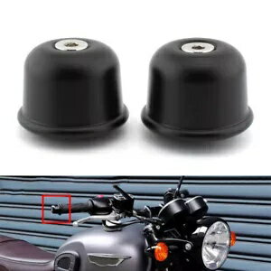 ハンドルバーエンドストップキャップハンドル ストリートツインカップスピード T100 T120 ブラック- Ha..