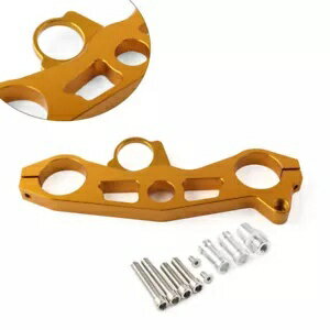 トリプルツリーフロントエンドアッパートップクランプを下げる Kawasaki Ninja ZX6R ゴールド用 Lowering Triple Tree Front End Upper Top Clamp Fit for Kawasaki Ninja ZX6R Gold
