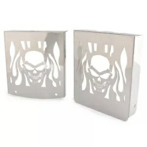 スカル ラジエーター ガード カバー プロテクター スズキ イントルーダー VL1500 LC 1998-08 ペア用 Skull Radiator Guard Cover Protector for Suzuki Intruder VL1500 LC 1998-08 Pair