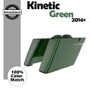 2014 年以降のハーレー ツーリングに適合 KINETIC GREEN カットアウトなし Advanblack ストレッチサドルバッグ Fits 2014+ Harley Touring KINETIC GREEN No Cutout Advanblack Stretched Saddlebag