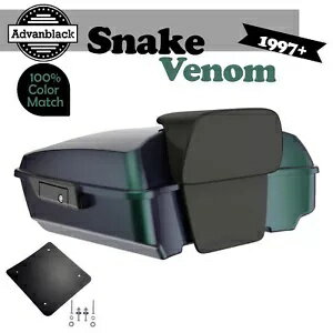 Snake Venom Rushmore チョップド ツアー パック パック パッド ハーレー ツーリング/ソフテイル 97+ に適合 Snake Venom Rushmore Chopped Tour Pak Pack Pad Fits Harley Touring/Softail 97+(2)
