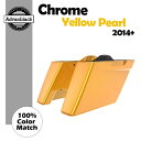 ハーレーツーリングに適合 CHROME YELLOW PEARL カットアウトなし Advanblack ストレッチサドルバッグ Fits Harley Touring CHROME YELLOW PEARL No Cutout Advanblack Stretched Saddlebag