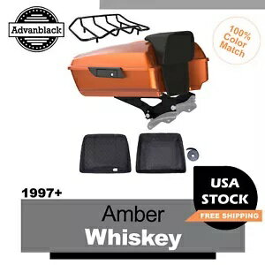 アンバー ウイスキー チョップド ツアー パック パック ラゲッジ ハーレー FLHR FLHXS FLTRX 1997+用 A..