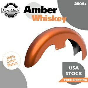 アンバー ウイスキー 19 インチ リビール ラッパー ハガー フロントフェンダー 09+ ハーレー ロードキ..