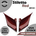 ハーレーダビッドソンツーリング14+用スティレットレッドストレッチ拡張サイドカバーパネル Stiletto Red Stretched Extended Side Cover Panel For Harley Davidson Touring 14+(2)