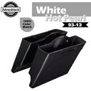 ホワイトホットパールストレッチサドルバッグボトムはハーレーストリートロードエレクトラに適合 White Hot Pearl Stretched Saddlebags Bottoms Fits Harley Street Road Electra