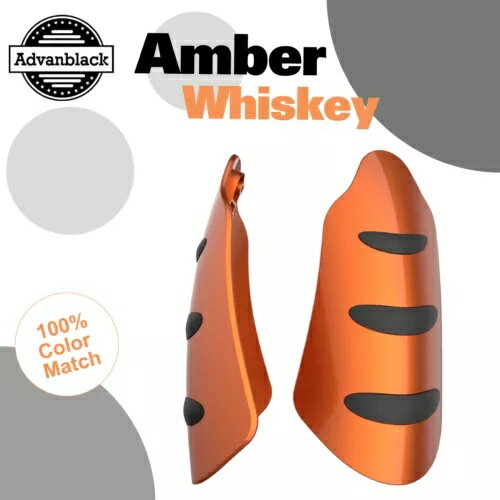Advanblack アンバー ウイスキー ハンドガード ハーレー ツーリング & ソフテイルに適合 Advanblack Am..