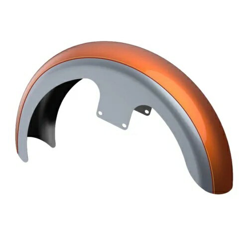 アンバー ウイスキー & ブリリアント シルバー ツートン 19 インチ フロント フェンダー ハーレー ツー..