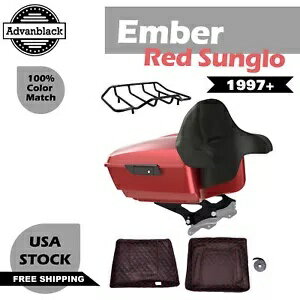 Ember Red Sunglo King Tour Pak Pack ハーレーツーリング FLHR FLHXS FLTRX 97+ に適合 Ember Red Sunglo King Tour Pak Pack Fits Harley Touring FLHR FLHXS FLTRX 97+