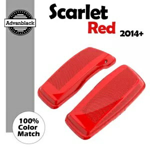 スカーレットレッド デュアル 6x9 スピーカー蓋 2014+ ハーレー ツーリング FLHR FLHXS FLTRX 用 SCARLET RED Dual 6x9 Speaker Lids For 2014+ Harley Touring FLHR FLHXS FLTRX