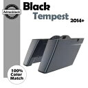 2014 年以降のハーレー ツーリング ブラック テンペストに適合 カットアウトなし Advanblack ストレッチ サドルバッグ Fits 2014+ Harley Touring BLACK TEMPEST No Cutout Advanblack Stretched Saddlebag